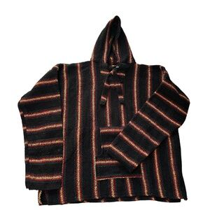 Men's Vintage Vel-Mex Pancho Hoodie Mede in Mexico Size XL. The original hoodie.